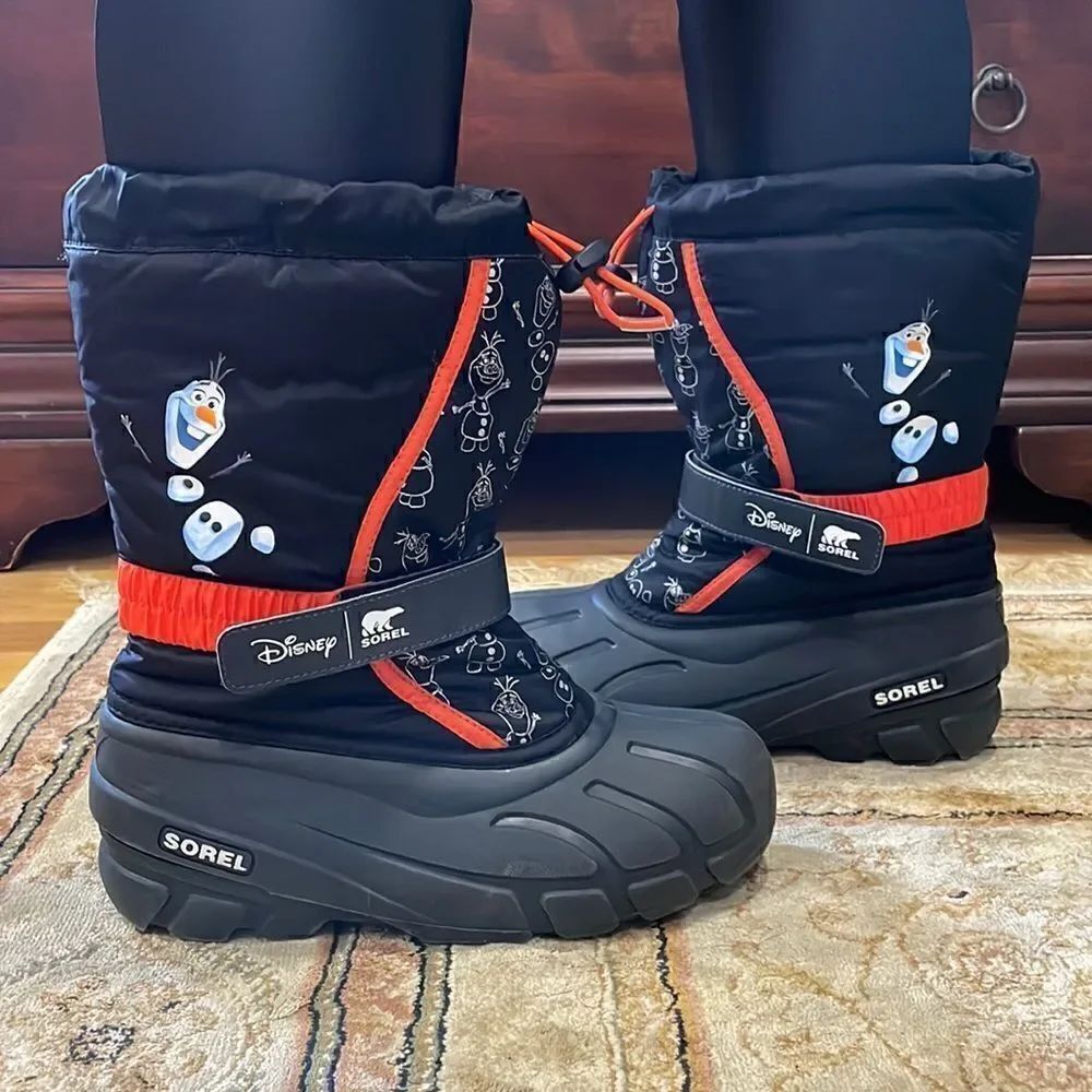 Sorel Flurry x Disney Frozen Olaf Warm Waterproof Big Girl Sz 6 Winter Snow Boot